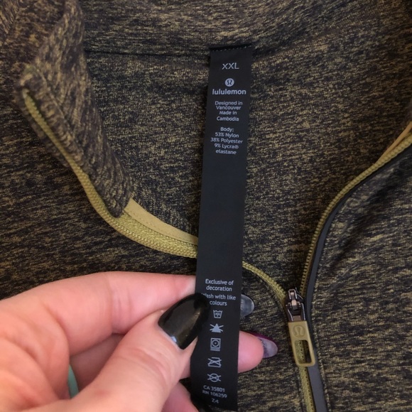 Lululemon Suge Warm 1/2 ZIP XXL EUC Heathered - Picture 2 of 4